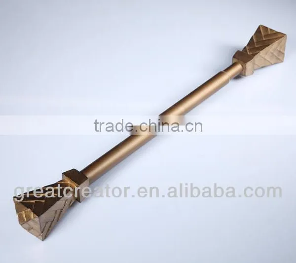 Home Decor Window Curtain Rods With Pewter Monument Resin Finials photo-5