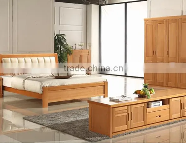 Modern Hot Sale Solid Wood Double Bed