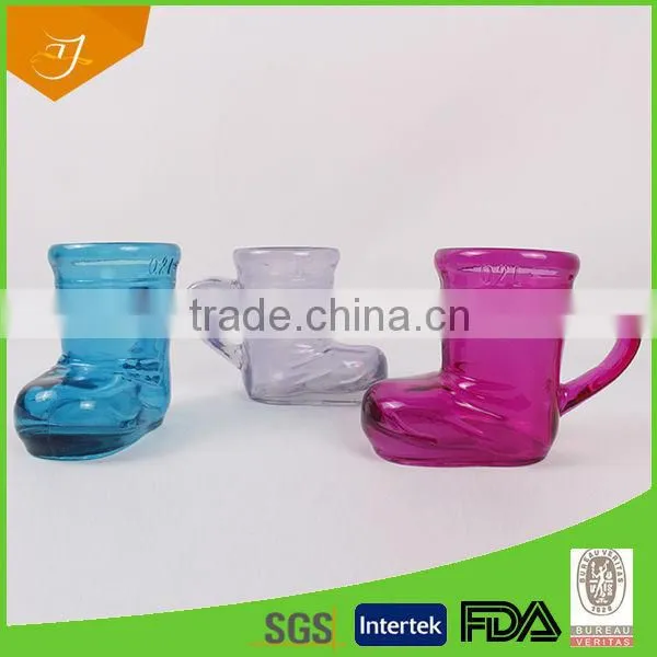 Boot Shape Glass Mug, Hot Selling Colourful Glass Mug photo-3