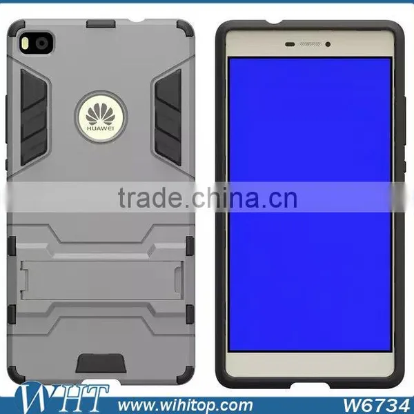 For Huawei P8 Phone Case, TPU PC Hybrid Armor Stand Mobile Phone Case for Huawei P8 photo-2