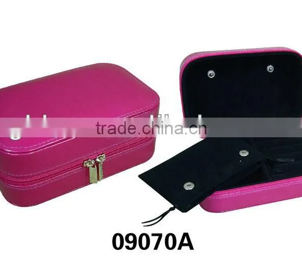 Small Travel Jewelry Box in Purple Pink