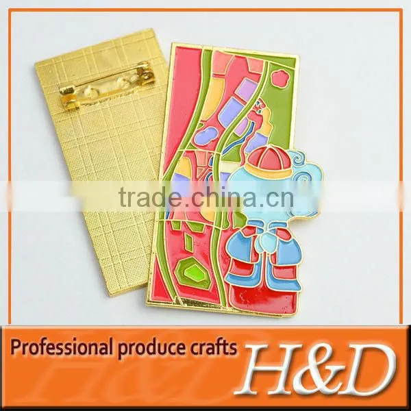 Stoving Varnish Plated Metal Pin Badge photo-3