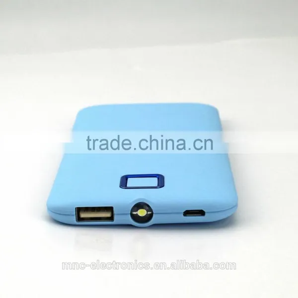Real 10000mAh Ultra Slim Soft Handle Personalize Logo Printing Led Flash Light Power Bank Charger photo-5