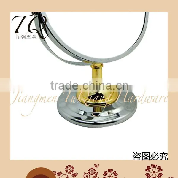 Small Round Desktop Standing Cosmetic Mirror photo-2