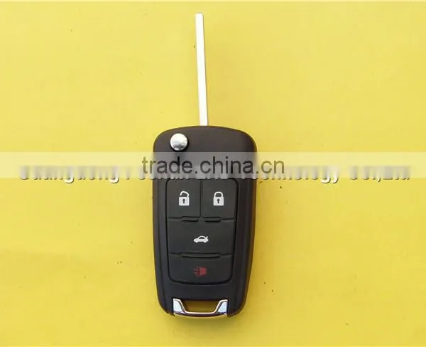 Flip Key Remote Fob Case Cover for Chevrolet Cruze HU100 4 Button Car Key Blank photo-2
