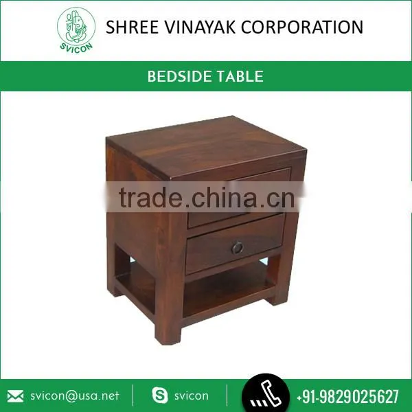 Cheap Small Solid Wood Side Table Bedside Table with 2-Drawers