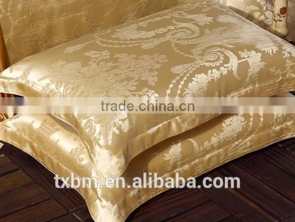 2015 Luxury Golden Yellow Pure Silk 4 Pcs Bedding Sets photo-3