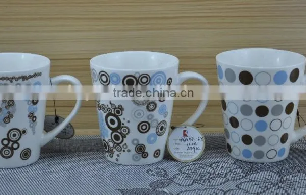 11OZ Maple Leaf Design Full Decal Print Coffee Cups, Shiny Surface New Bone China Mug, KL8009-317 photo-5