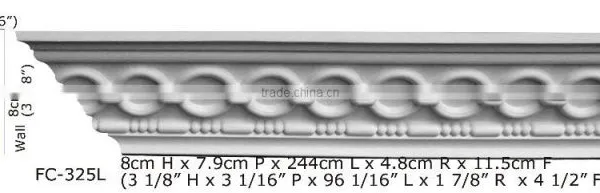 2015 High Quality Good Price Beautiful Luxury Decorative pu Carving Cornice Mouldings photo-5