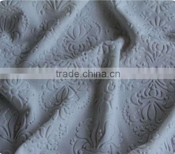 100% POLYESTER EMBOSSED KNITTING FABRIC FOR DRESS photo-5