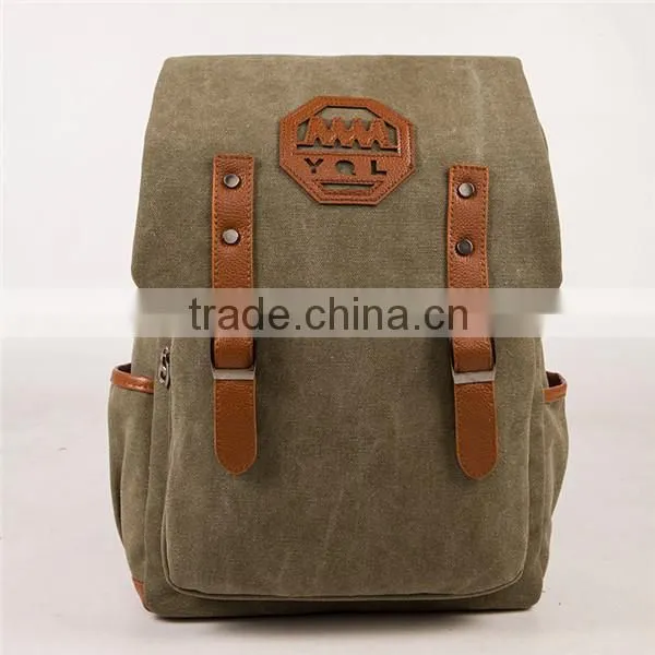 Men Hasp Big Capacity Teenage School Bags Boy Canvas Travel Backpack Bag Supplier's Choice photo-5