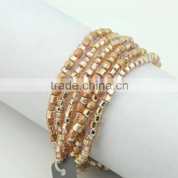 New Fashion Multilayer Colorful Seed Bead Wrap Bracelet photo-3