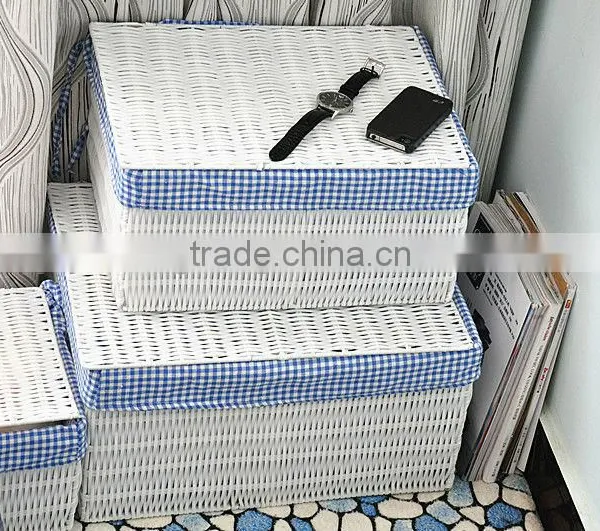 8 Hand Woven Straw - Pastoral Style - - Dirty Clothes Basket - Storage Basket - Storage Basket - - Woven Basket Basket photo-2