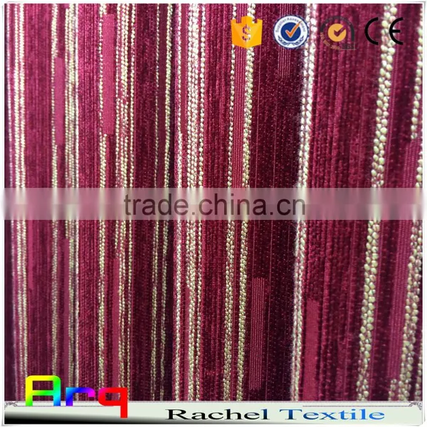 Pure Pinstripe Pattern Chenille Jacquard Fabric Using for Living Room Curtain Sofa Cushions Quality Choice photo-3