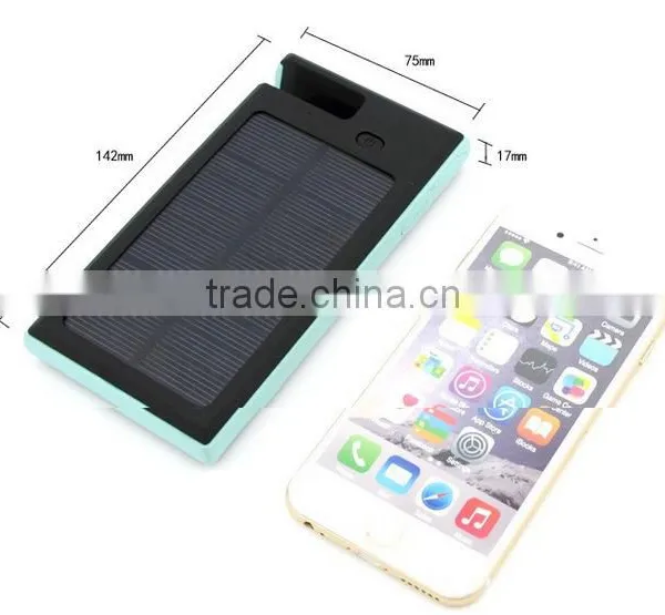 2016 High Quality Dual USB 5V 2A Portable Waterproof Solar Power Bank 10000mah for Iphone for Samsung photo-4