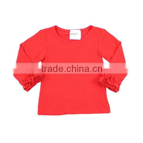 Wholesale 2016 Icing Ruffle Shirt Boutique Children Icing Raglans Baby Girls Ruffle Shirts photo-6