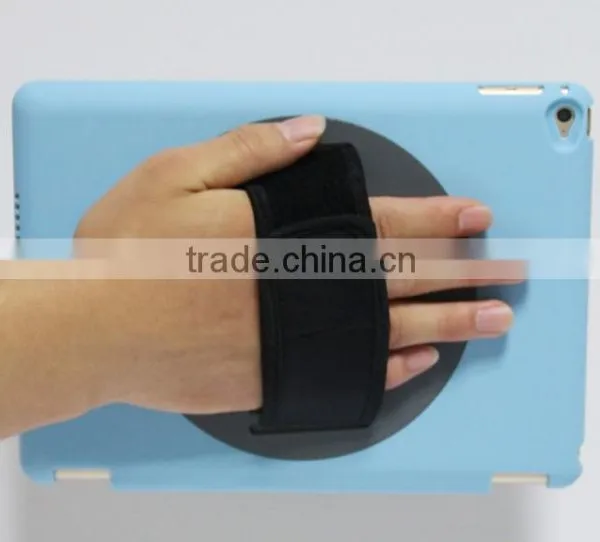Factory Outlet Patent Item 360 Rotation Handheld PC Back Case PU Smart Front Flip Cover for IPad Air 2 photo-5
