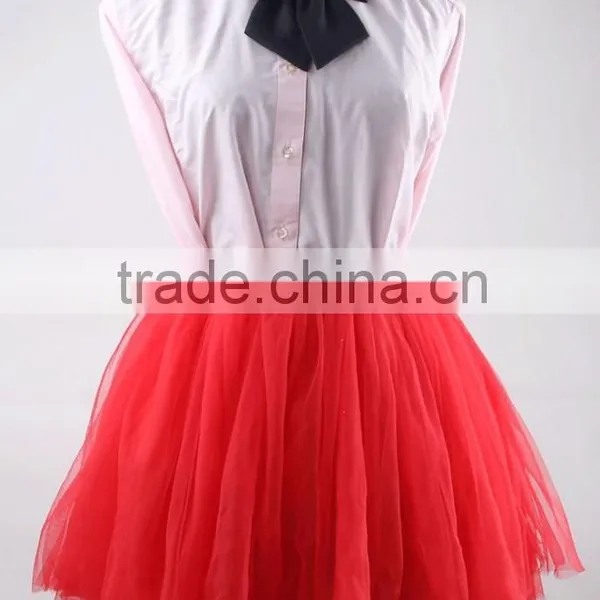 Women Red Tutu Skirt Formal Pettiskirt