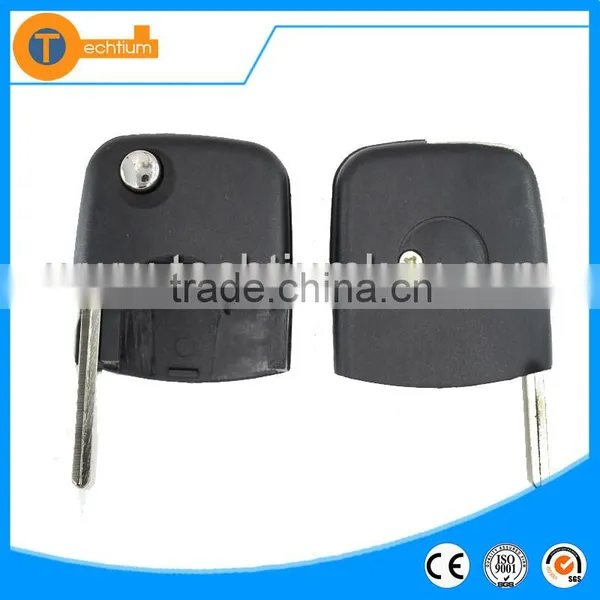 Folding Flip 2 Button Remote Key Case Shell With Logo and Blade Car Key Cover Blank Fob for VW Polo Passat b5 B6 Golf 4 5 Bora photo-4