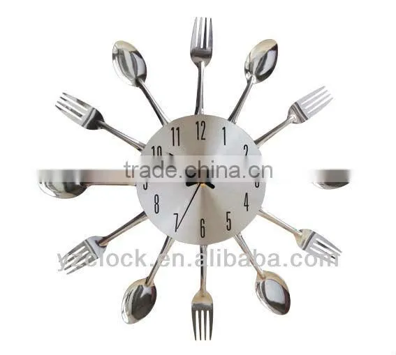 Stainless iron kitchen clock