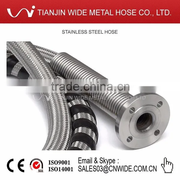PVC Guard Nylon Braided Cover Flexible Hose With Flange photo-4