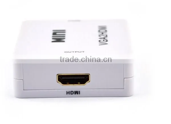 Hot Sell Mini VGA TO HDMI Converter , Vga2hdmi Converter Dengan With Audio 1080P 3D photo-4