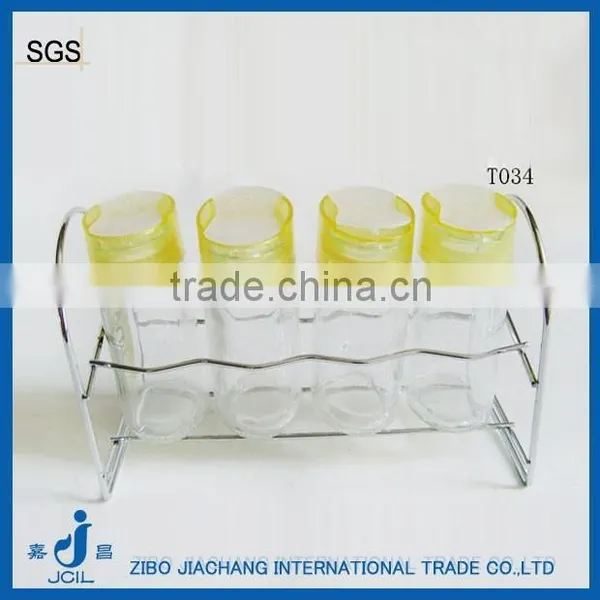 4pcs/set glass dressing table set with rack