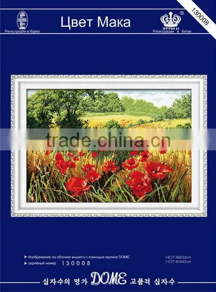 Beautiful Flower Needlework With Imported Needles and Cotton Thread for Decration Home