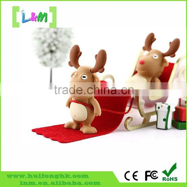 Gift Pvc Christmas Tree Usb Flash Drive, 32 gb Usb Christmas, Christmas Deer Shape Usb 1tb photo-3