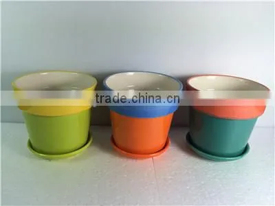 Decorative Small Colourful Ceramic Flower Pots
