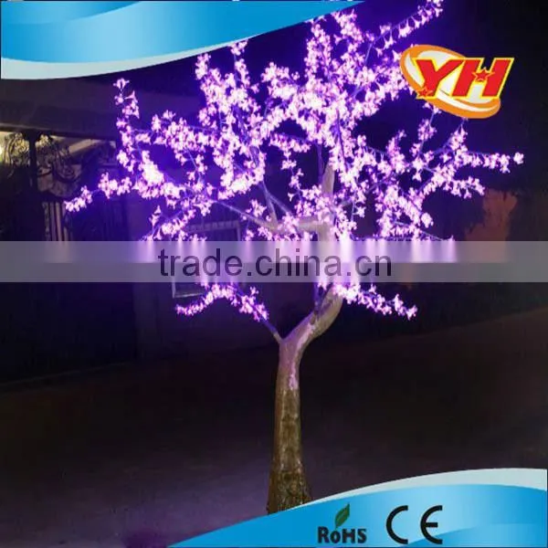 Nwe 2014 Artificial Cherry Blossom Wood Frame Christmas Cherry Blossom Tree Artificial Flower With Led Light Holiday Light