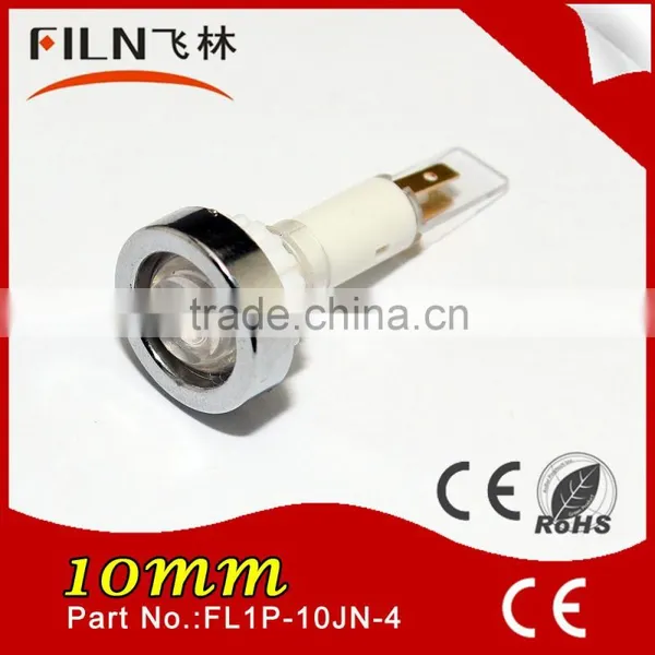 10mm Pure Color Cabinet LED Light Indicator Lamp 110v2w With Connector Terminal photo-3