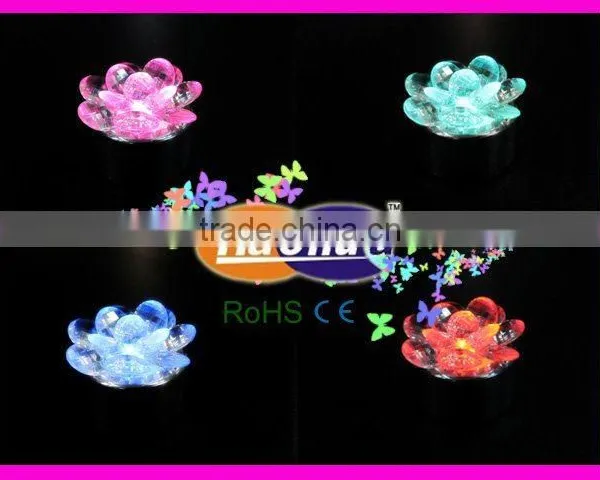LED Plastic Colorchanging Flower Candle Light