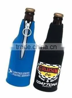 Promotional Four Pack Neoprene Beer Bottle Cooler Holder With Strap photo-3