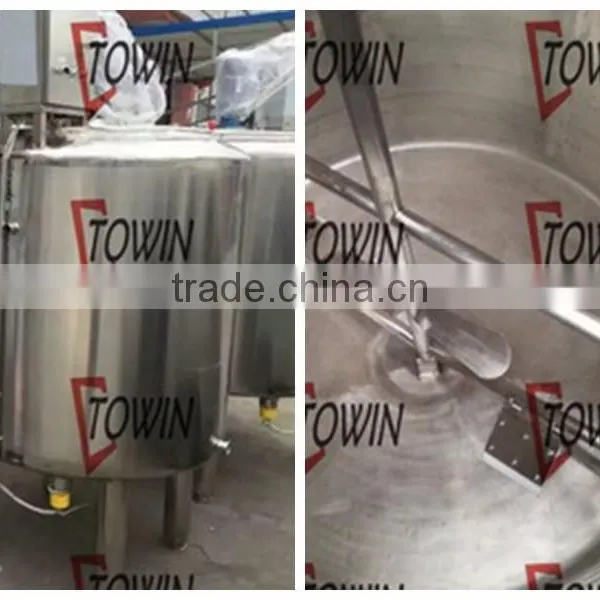 Best Price Stainless Steel Double Jacketed Liquid Mixing Blending Tank Machine With Platform for Sale photo-3