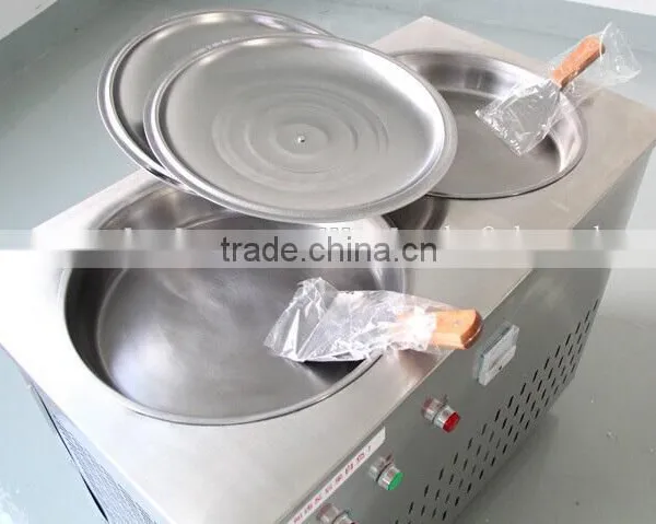 Commercial Double Pan Fried Ice Cream Machine/fried Ice Cream Roll Machine photo-3