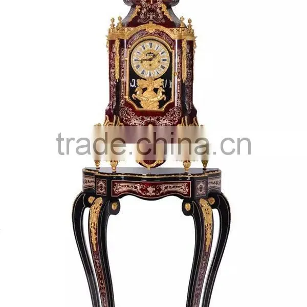 European Style Antique Wooden Table Clock With Table, Luxury Brass Mouthed Clock For Home Decor photo-3