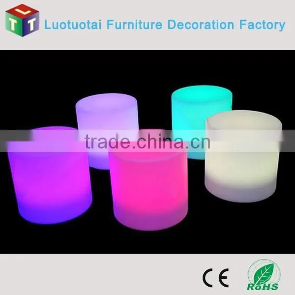 LED Home Furniture L40*W40*H40 Lighting Led Round Shaped Stool Chair photo-5