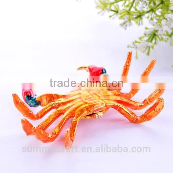 Creative Jewelry Boxes Wholesale Metal Jewelry Box Crab Figurine photo-3