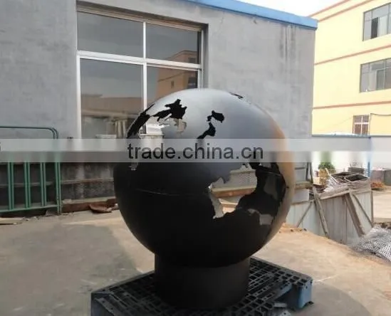 Large Spherical Outdoor Decorated steel firepit sphere