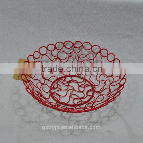 Handmade Metal Wire Fruit Basket With Open Design photo-4