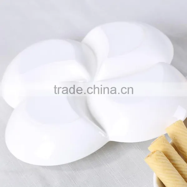 Hot Sale White 4 Compartment Grids Dish/plates photo-5
