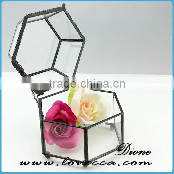 Wholesale In Door Plants Geometric Glass Terrarium Box photo-3