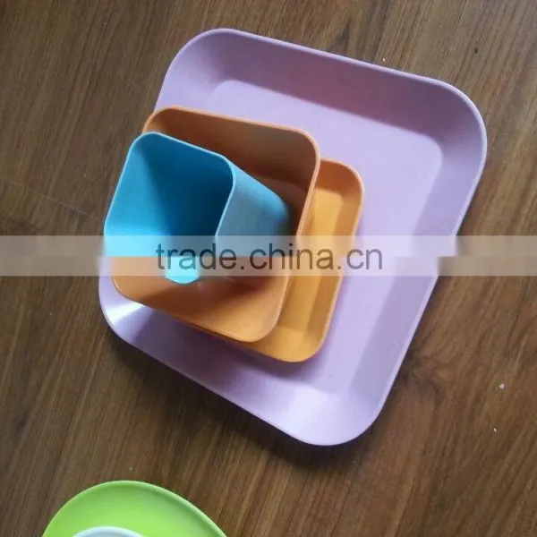 Bamboo Fiber Environmental Protection Tableware Set