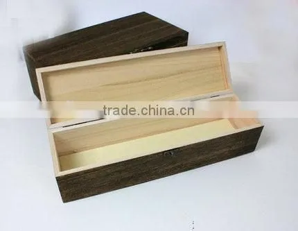 Custom Natural Color One Bottle Wood Wine Box photo-4