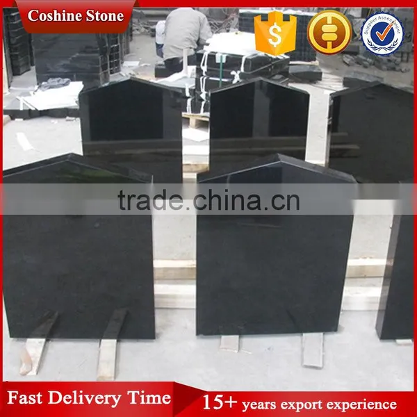 UK Style Shanxi Black Granite Tombstone & Memorial Monuments photo-5
