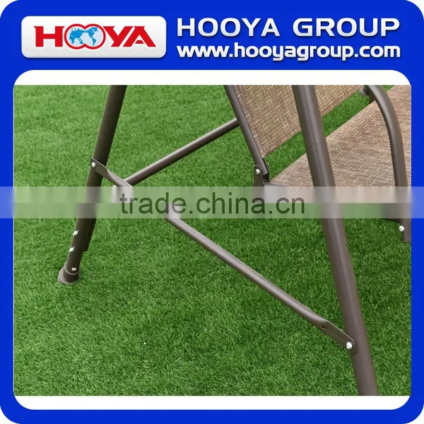 Iron Outdoor Double Haning Swing Brown Chair photo-6