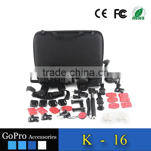 2016 Hot Selling 33 in 1 Products Kit Used for Gopros Heros 4 Accessories Bundle of Camera Cases photo-2