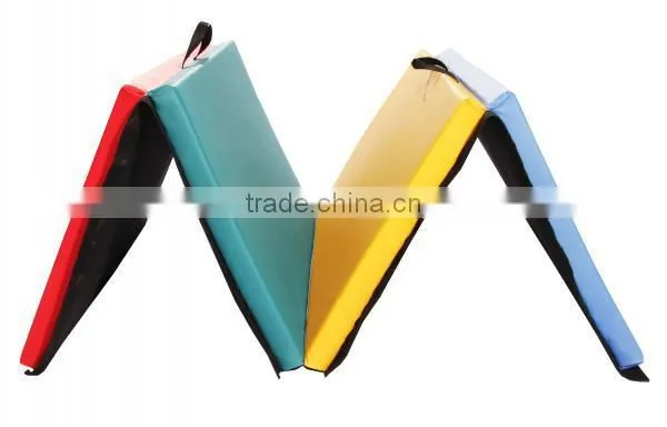 Mixed 4'x10'x2" Thick Folding Panel Gymnastics Mat Gym Fitness Exercise Mat photo-4