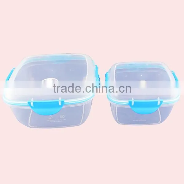 2pcs Clear With Lock Microwave Heating Plastic Food Container Set With Air Holes photo-2